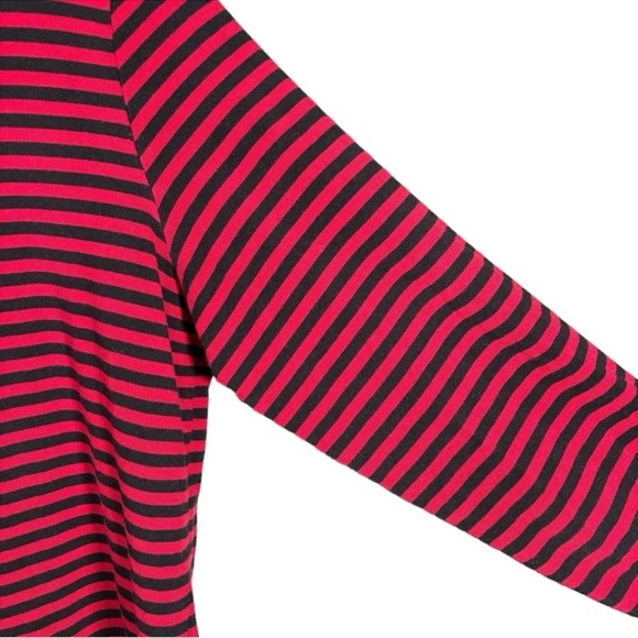 Susan Graver Weekend Cotton Modal Top Women's Size Large Stretch Striped Casual - Picture 8 of 12